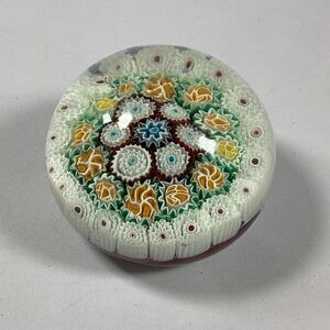 Vintage Murano Millefiori Glass Paperweight
